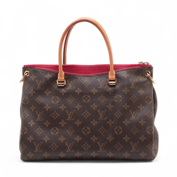 Louis Vuitton Monogram Pallas Handbag Brown x Red - Picture 1 of 13